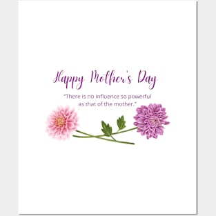 Happy Mother's day, Chrysanthemums Posters and Art